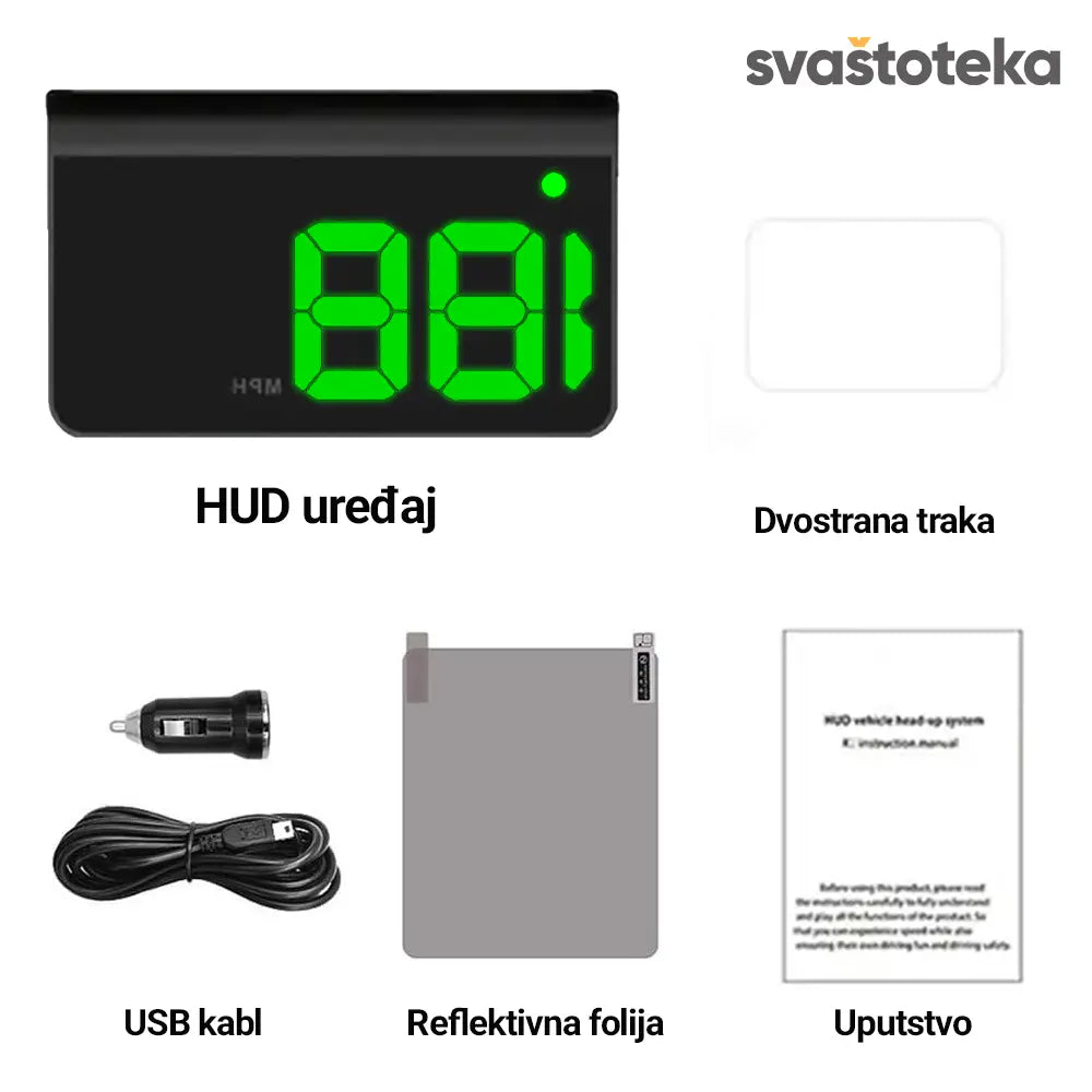 Auto HUD - brzinomer sa prikazom na vetrobranu